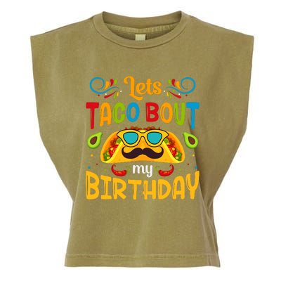 LetS Taco Bout My Birthday Cinco De Mayo Celebration Garment-Dyed Women's Muscle Tee