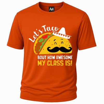 Lets Taco Bout My Awesome Class Funny Cinco De Mayo Teacher Cooling Performance Crew T-Shirt