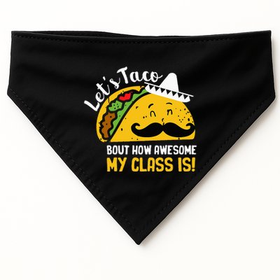 Lets Taco Bout My Awesome Class Funny Cinco De Mayo Teacher USA-Made Doggie Bandana
