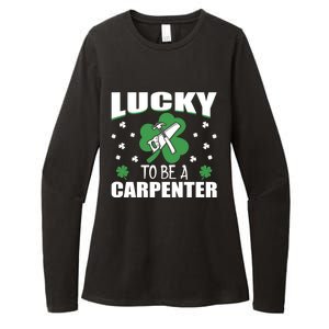 Lucky To Be Carpenter Irish St Patrick Day Gift Womens CVC Long Sleeve Shirt