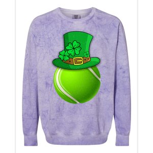 Leprechaun Tennis Ball Saint Patrick's Day Irish Gift Colorblast Crewneck Sweatshirt