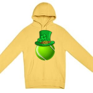 Leprechaun Tennis Ball Saint Patrick's Day Irish Gift Premium Pullover Hoodie