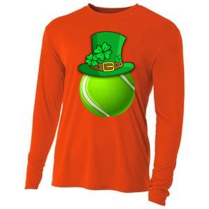 Leprechaun Tennis Ball Saint Patrick's Day Irish Gift Cooling Performance Long Sleeve Crew