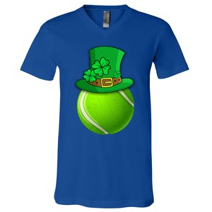 Leprechaun Tennis Ball Saint Patrick's Day Irish Gift V-Neck T-Shirt