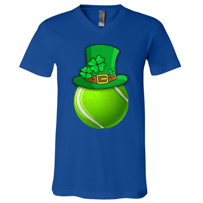 Leprechaun Tennis Ball Saint Patrick's Day Irish Gift V-Neck T-Shirt