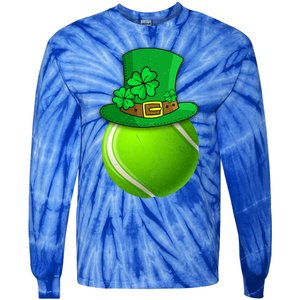 Leprechaun Tennis Ball Saint Patrick's Day Irish Gift Tie-Dye Long Sleeve Shirt