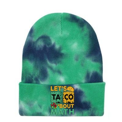 Lets Taco Bout Math Women Teacher Back School Tie Dye 12in Knit Beanie