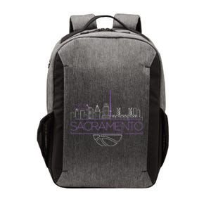 Light The Beam City Skyline Sacramento Basketball Vector Backpack