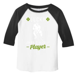 Lucky To Be A Hockey Player St Patricks Day Funny Gift Toddler Fine Jersey T-Shirt