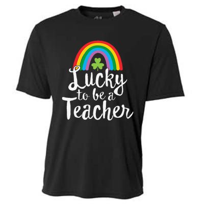 Lucky To Be A Teacher St Patricks Day School Teach Cooling Performance Crew T-Shirt