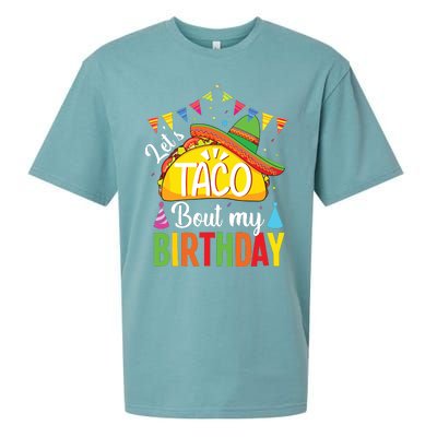 Lets Taco Bout My Birthday Cinco De Mayo Tacos Sueded Cloud Jersey T-Shirt