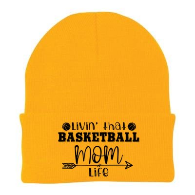 Livin That Basketball Mom Life Sport Player Coach Supporter Gift Knit Cap Winter Beanie