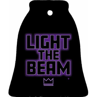 Light The Beam Sacramento Basketball Ceramic Bell Ornament