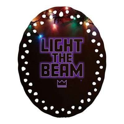 Light The Beam Sacramento Basketball Ceramic Oval Ornament