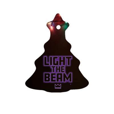 Light The Beam Sacramento Basketball Ceramic Tree Ornament