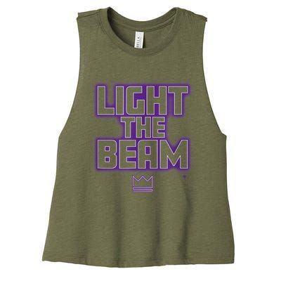 Light The Beam Sacramento Basketball Women's Racerback Cropped Tank