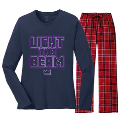 Light The Beam Sacramento Basketball Women's Long Sleeve Flannel Pajama Set 