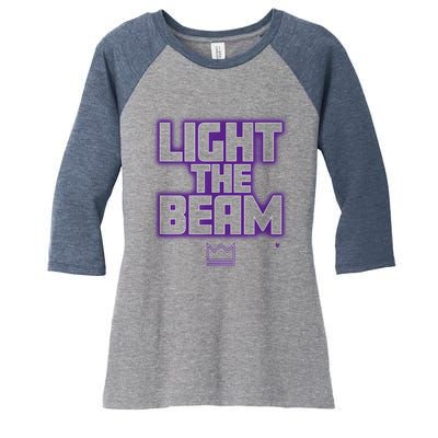 Light The Beam Sacramento Basketball Women's Tri-Blend 3/4-Sleeve Raglan Shirt