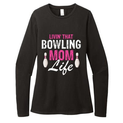 Livin That Bowling Mom Life Cool Retro Cool Gift Present Gift Womens CVC Long Sleeve Shirt