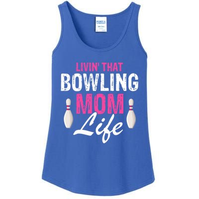 Livin That Bowling Mom Life Cool Retro Cool Gift Present Gift Ladies Essential Tank