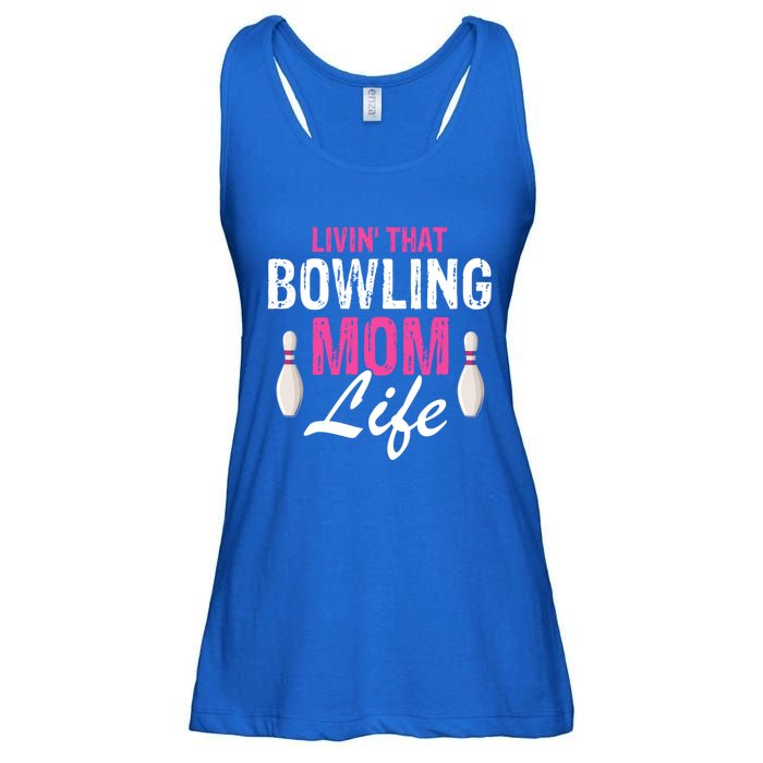 Livin That Bowling Mom Life Cool Retro Cool Gift Present Gift Ladies Essential Flowy Tank