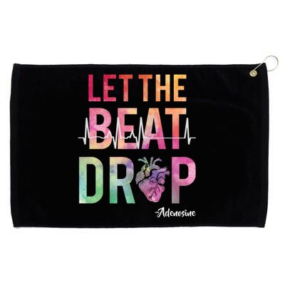 Let The Beat Drop Adenosine Best Nurse Saying Cute Nurse Fun Funny Gift Grommeted Golf Towel