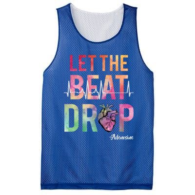 Let The Beat Drop Adenosine Best Nurse Saying Cute Nurse Fun Funny Gift Mesh Reversible Basketball Jersey Tank