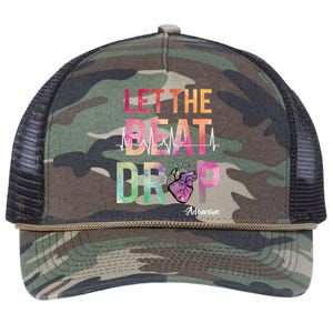 Let The Beat Drop Adenosine Best Nurse Saying Cute Nurse Fun Funny Gift Retro Rope Trucker Hat Cap