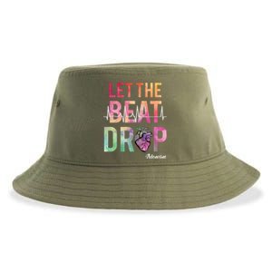 Let The Beat Drop Adenosine Best Nurse Saying Cute Nurse Fun Funny Gift Sustainable Bucket Hat