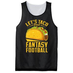 Lets Taco Bout Fantasy Football Funny Mesh Reversible Basketball Jersey Tank