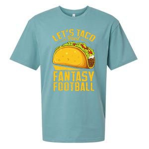 Lets Taco Bout Fantasy Football Funny Sueded Cloud Jersey T-Shirt