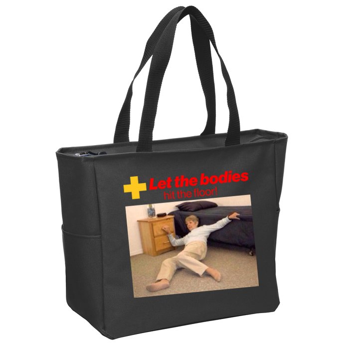 Let The Bodies Hit The Floor Meme Zip Tote Bag