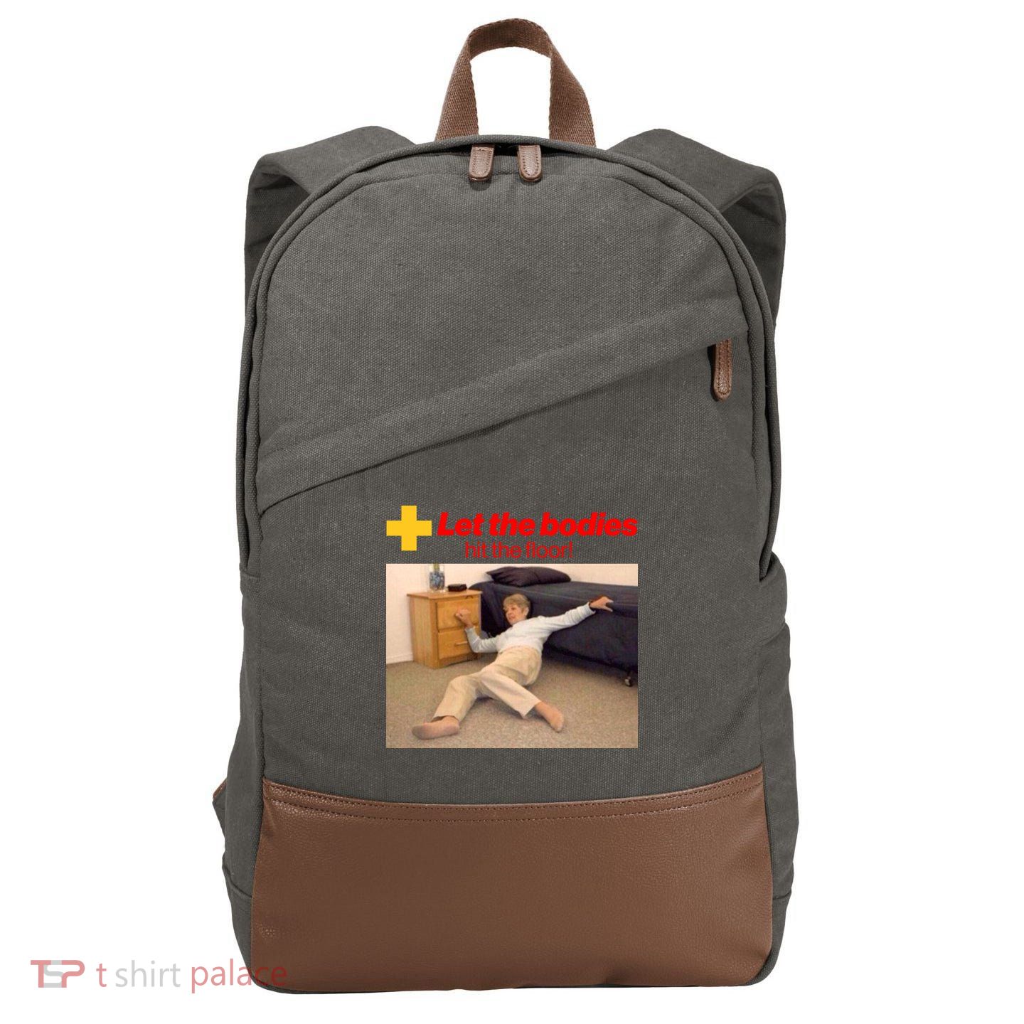 Let The Bodies Hit The Floor Meme Cotton Canvas Backpack