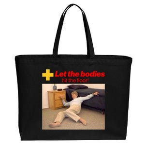 Let The Bodies Hit The Floor Meme Cotton Canvas Jumbo Tote