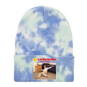 Let The Bodies Hit The Floor Meme Tie Dye 12in Knit Beanie