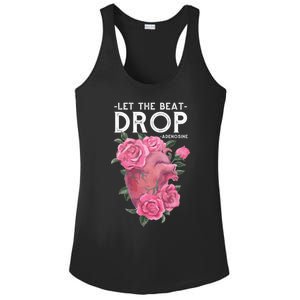 Let The Beat Drop Adenosine Cardiac Nurse Gift Ladies PosiCharge Competitor Racerback Tank