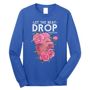 Let The Beat Drop Adenosine Cardiac Nurse Gift Long Sleeve Shirt