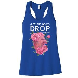 Let The Beat Drop Adenosine Cardiac Nurse Gift Women's Racerback Tank