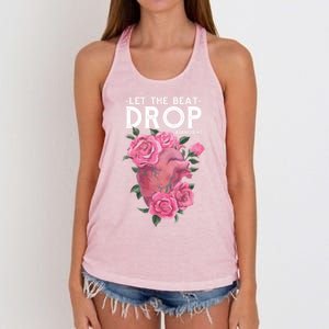 Let The Beat Drop Adenosine Cardiac Nurse Gift Women's Knotted Racerback Tank