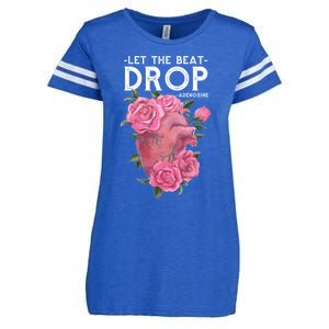 Let The Beat Drop Adenosine Cardiac Nurse Gift Enza Ladies Jersey Football T-Shirt