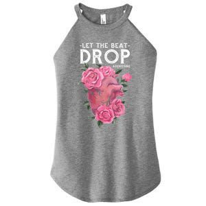 Let The Beat Drop Adenosine Cardiac Nurse Gift Women's Perfect Tri Rocker Tank