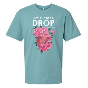 Let The Beat Drop Adenosine Cardiac Nurse Gift Sueded Cloud Jersey T-Shirt