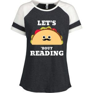 Lets Taco Bout Reading Book Lover Librarian Reading Teacher Enza Ladies Jersey Colorblock Tee