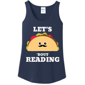 Lets Taco Bout Reading Book Lover Librarian Reading Teacher Ladies Essential Tank