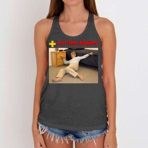 Let The Bodies Hit The Floor Women's Knotted Racerback Tank