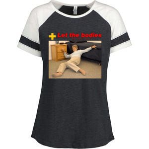 Let The Bodies Hit The Floor Enza Ladies Jersey Colorblock Tee