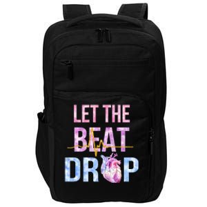 Let The Beat Drop Adenosine Funny Nurses Heartbeat Nursing Gift Impact Tech Backpack