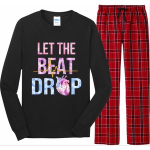 Let The Beat Drop Adenosine Funny Nurses Heartbeat Nursing Gift Long Sleeve Pajama Set