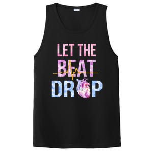 Let The Beat Drop Adenosine Funny Nurses Heartbeat Nursing Gift PosiCharge Competitor Tank