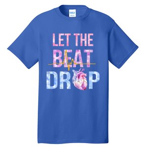 Let The Beat Drop Adenosine Funny Nurses Heartbeat Nursing Gift Tall T-Shirt